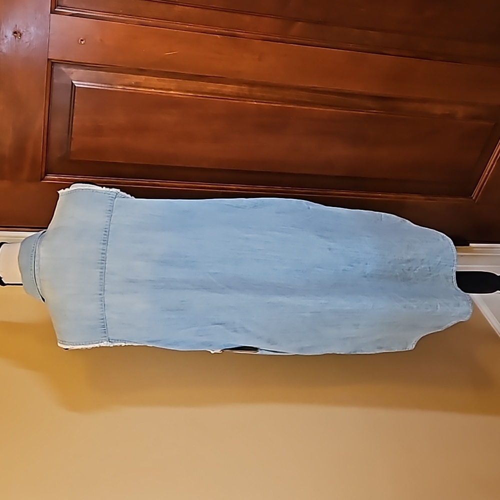 HIPPIE LAUNDRY DRESS M BUTTON DOWN 100% COTTON SLEEVELESS - Picture 9 of 12